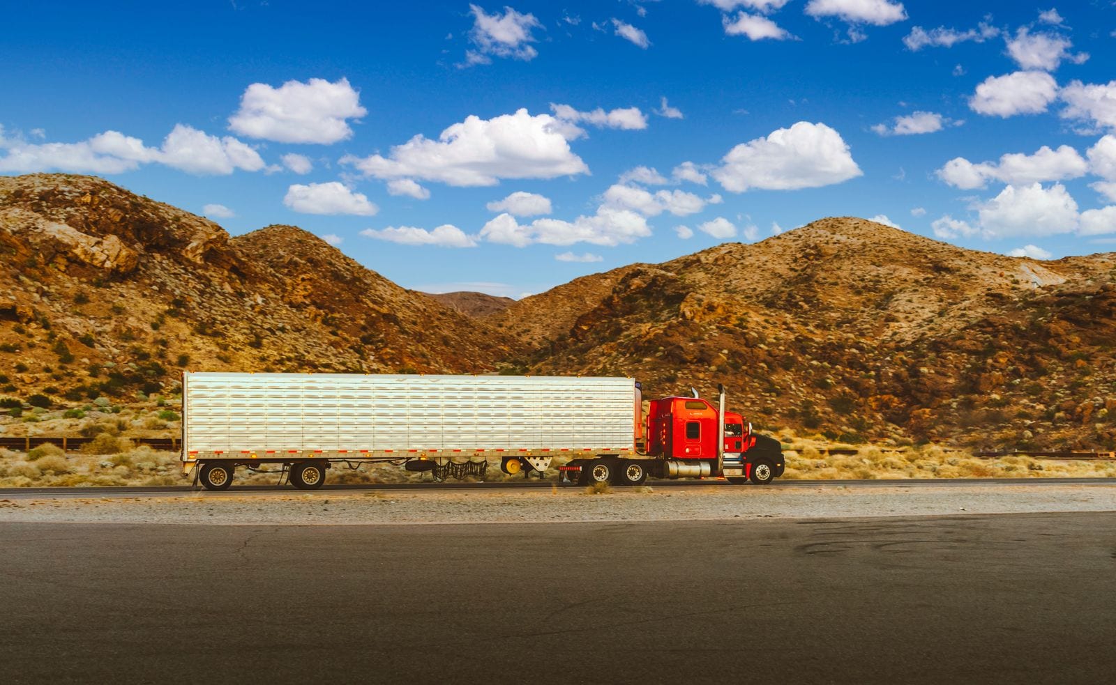 Commercial truck on a highway